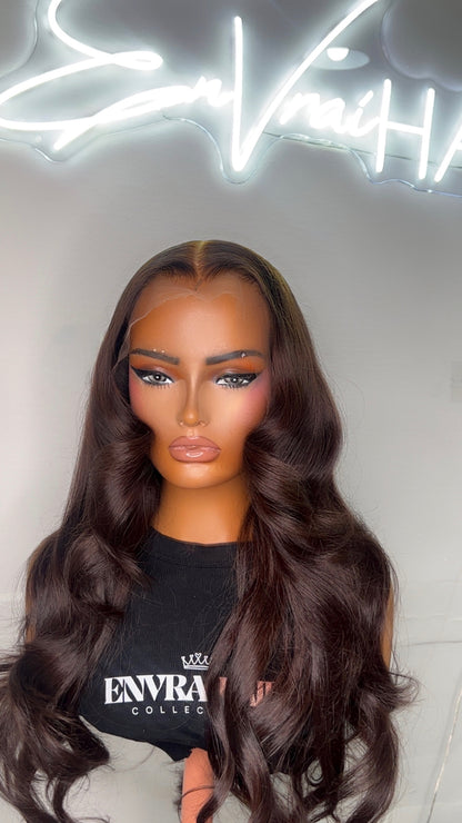 13x6 HD Full Frontal 22” “Mocha Drop” Wig